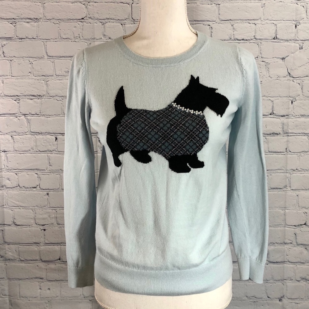 Loft Outlet Sweater Scotty Dog w/ Rhinestones